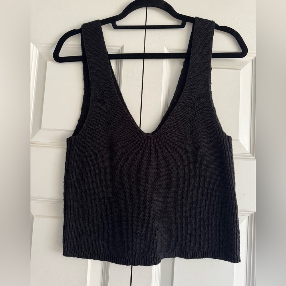 Madewell Black Knit Sweater Tank